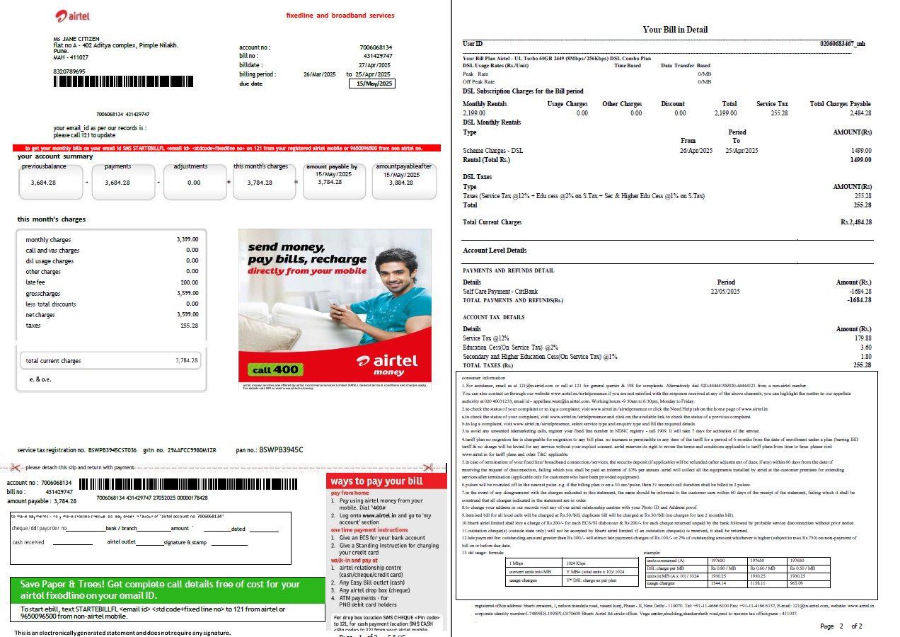  Minol USA business utility bill 